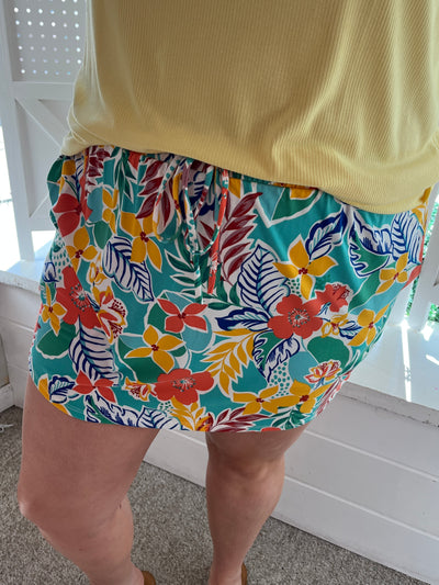 Tropical Floral Skort