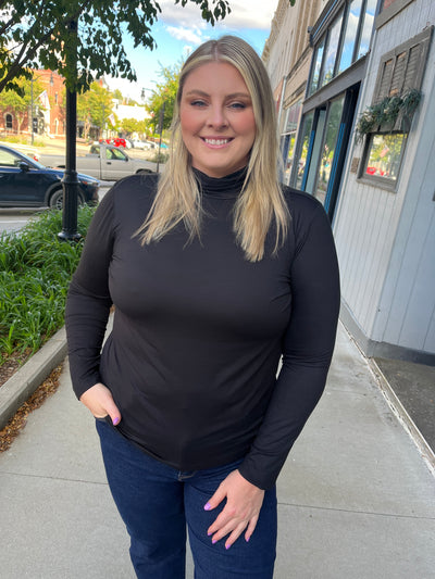 Black Turtle Neck Long Sleeve