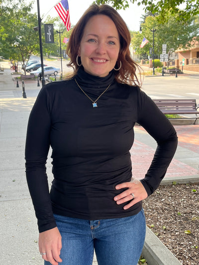 Black Turtle Neck Long Sleeve