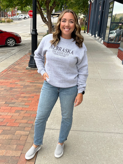 Nebraska Crewneck - Grey