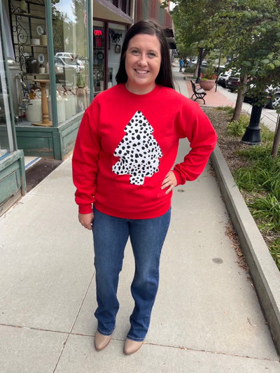 Dalmatian Christmas Tree Crewneck