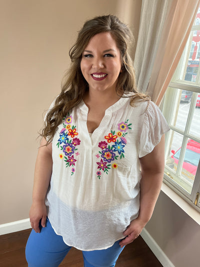 Embroidered Detail Blouse