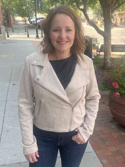 Suede Moto Jacket