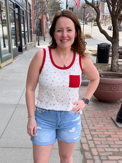 Floral Pocket Tank