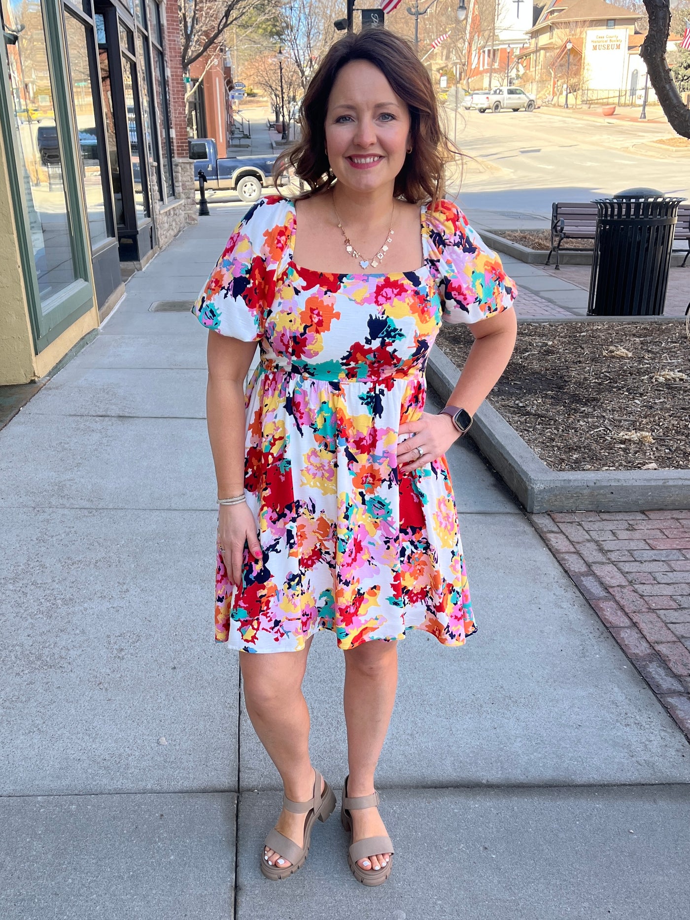 Watercolor Floral Dress