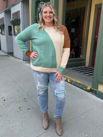 Teal Wave Sweater