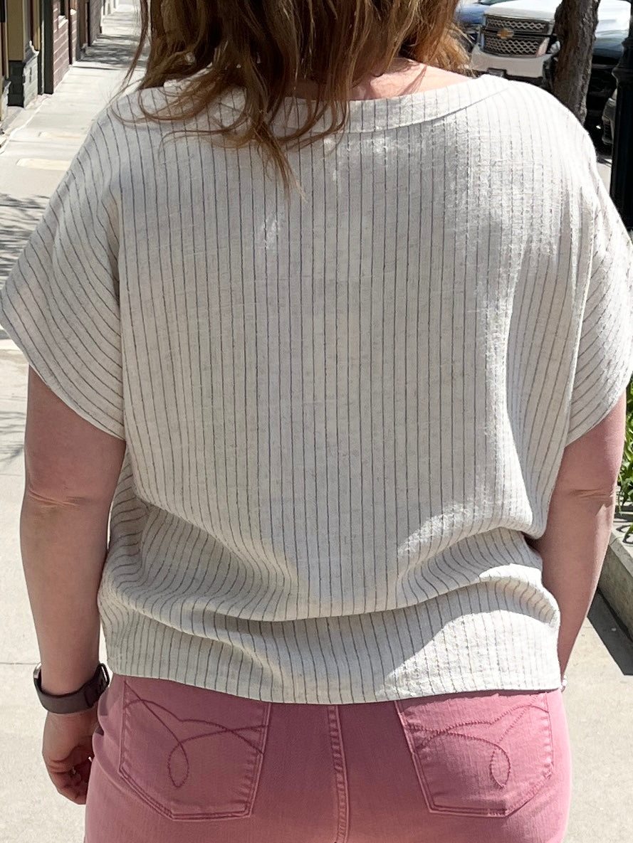 Stripe Linen Top