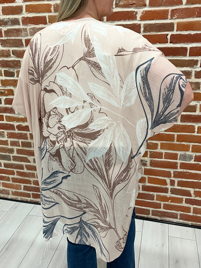 Natural Floral Kimono