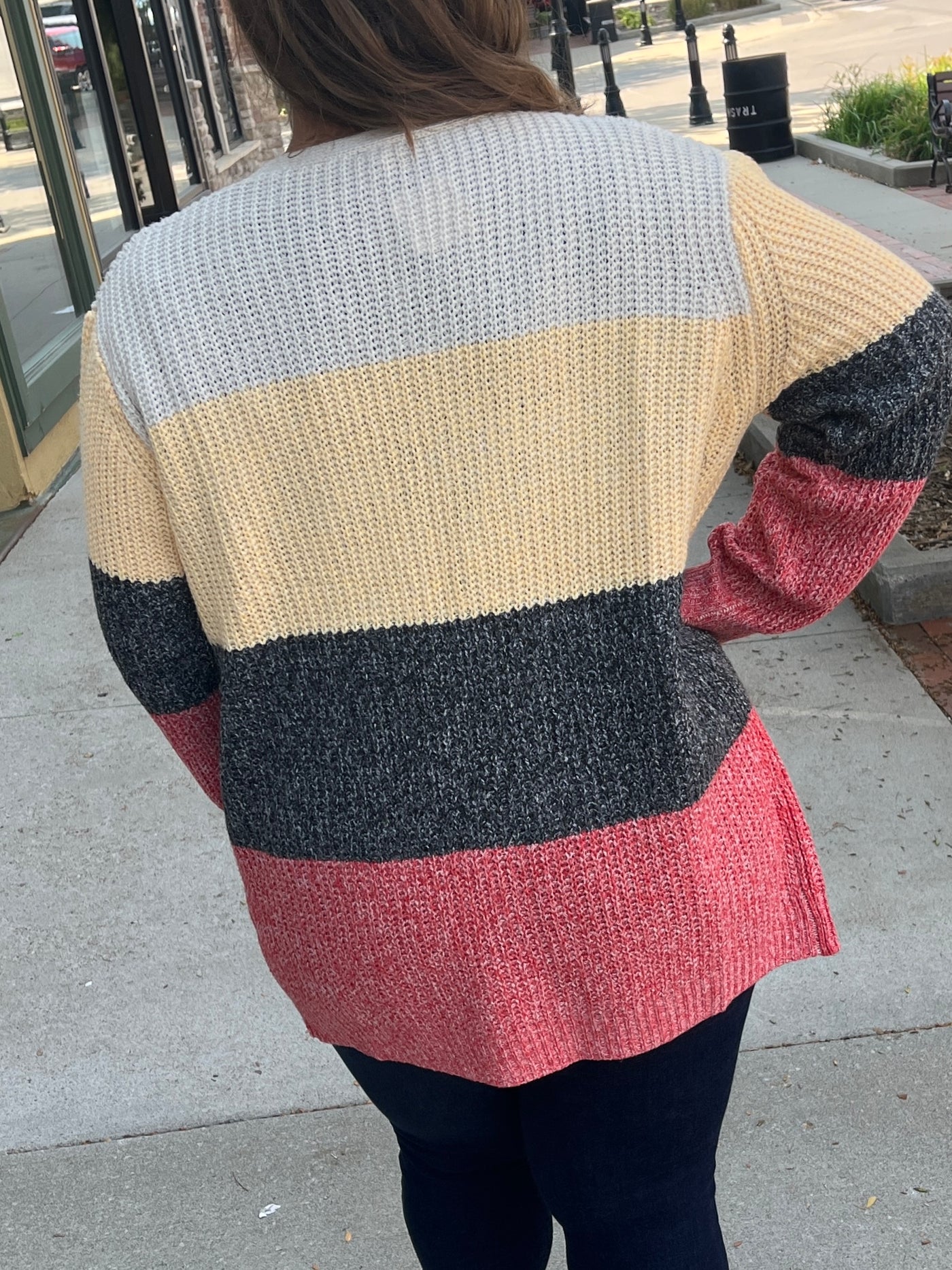 Stripe Sweater Cardigan