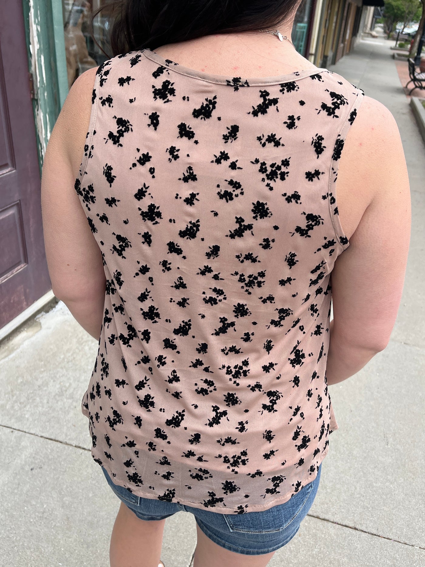 Floral Overlay Tank
