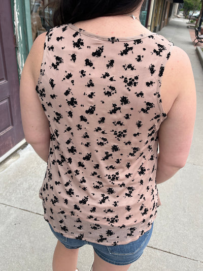 Floral Overlay Tank