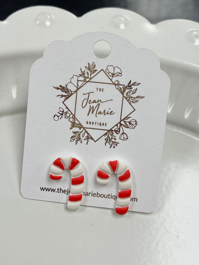 Handmade Clay Stud Holiday Earrings