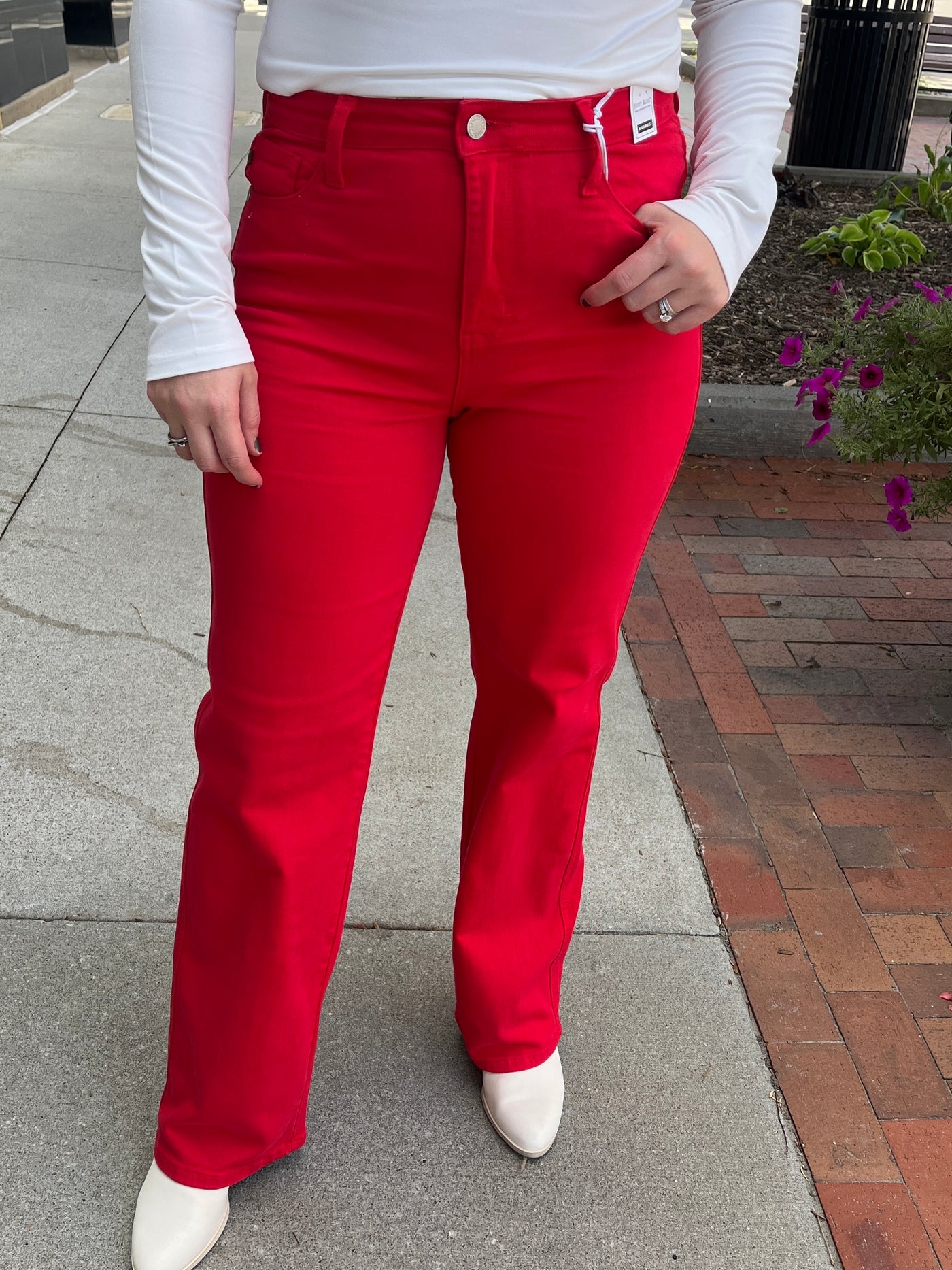Judy Blue Garment Dye Red Straight