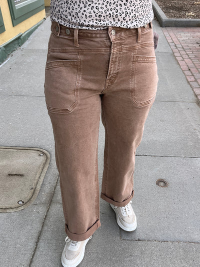 Flying Monkey Warm Taupe Wide Crop