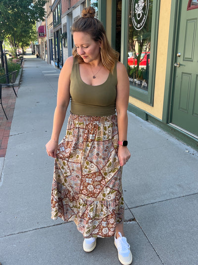 Boho Floral Skirt