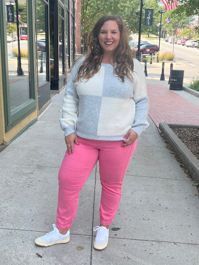 Check In Grey Sweater