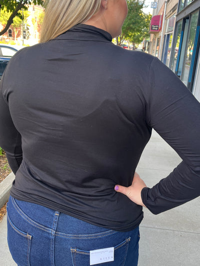 Black Turtle Neck Long Sleeve