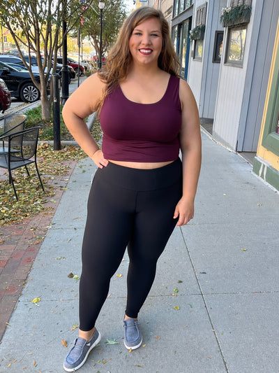 Black Ribbed Leggings