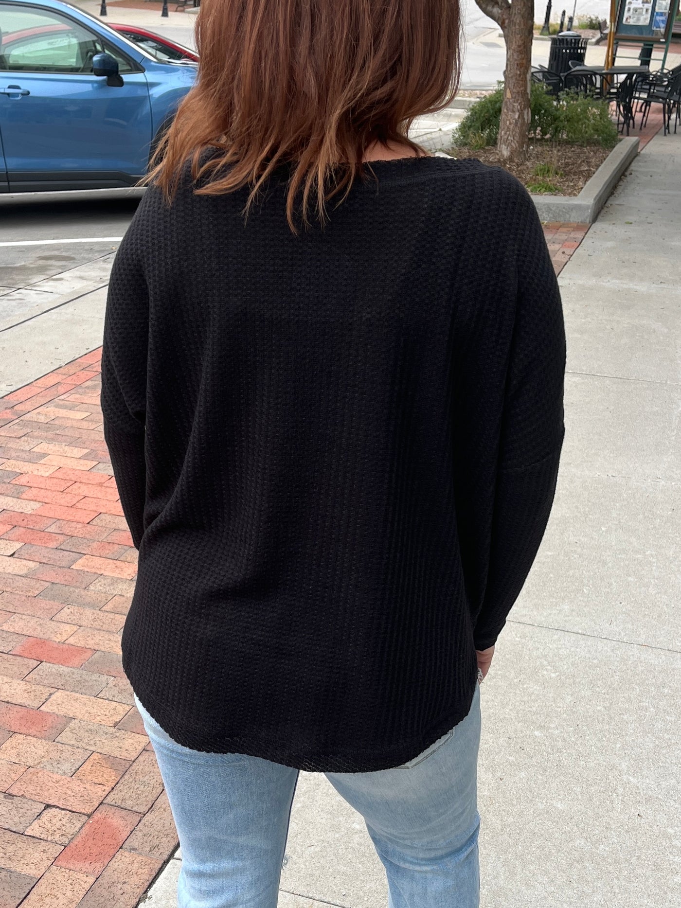 Dolman V-Neck Long Sleeve