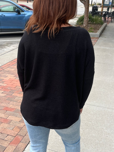 Dolman V-Neck Long Sleeve