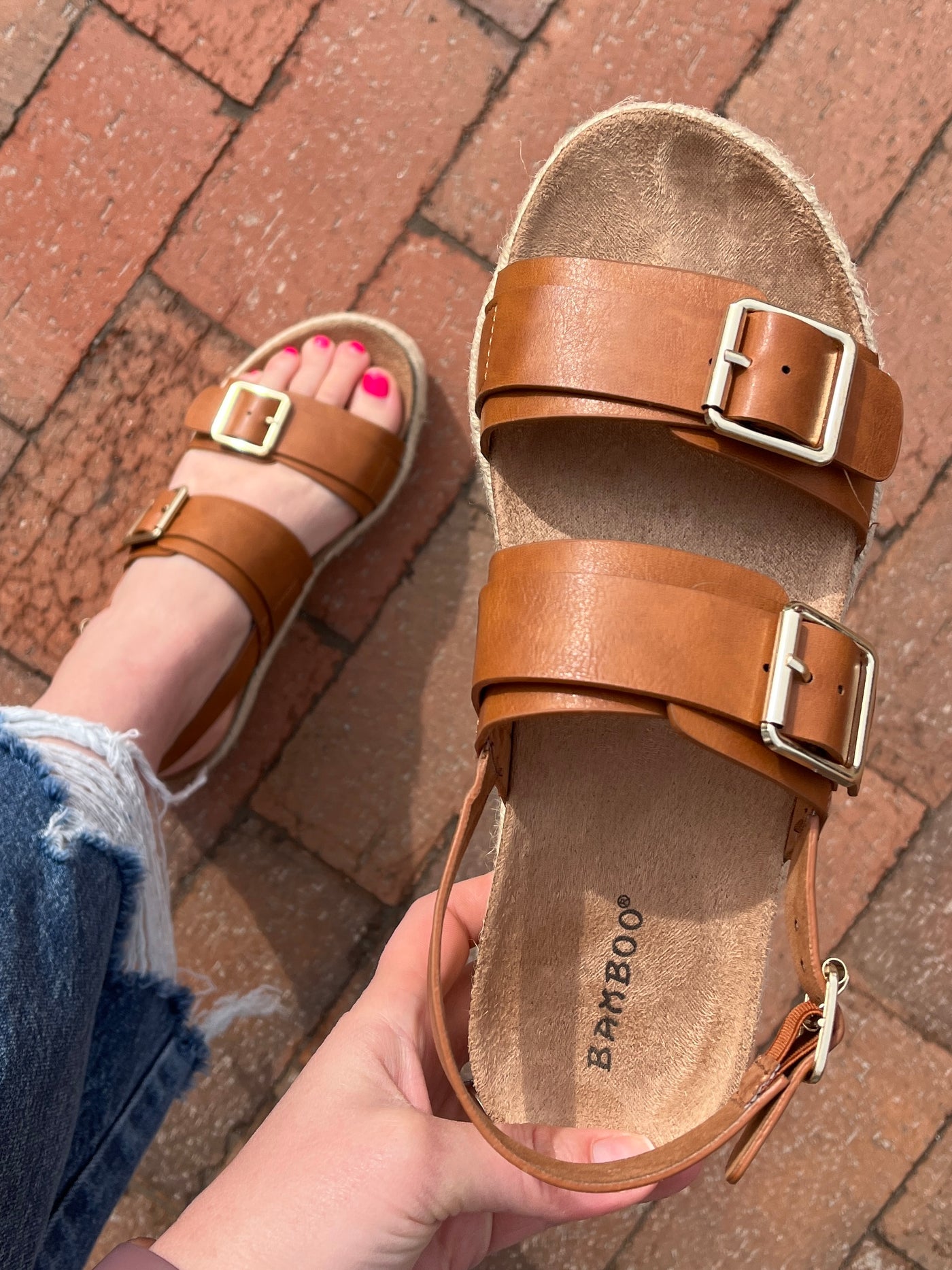 Double Buckle Sandals