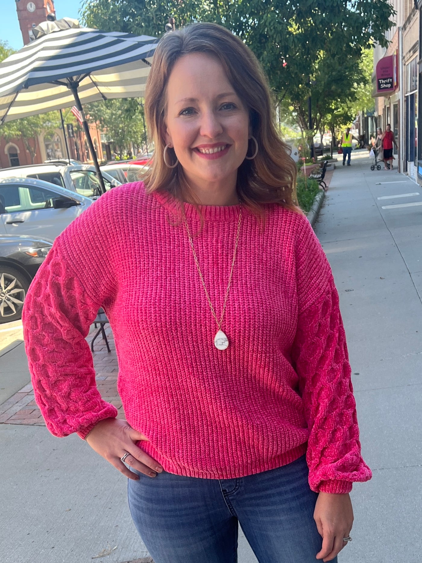 Callie Hot Pink Sweater