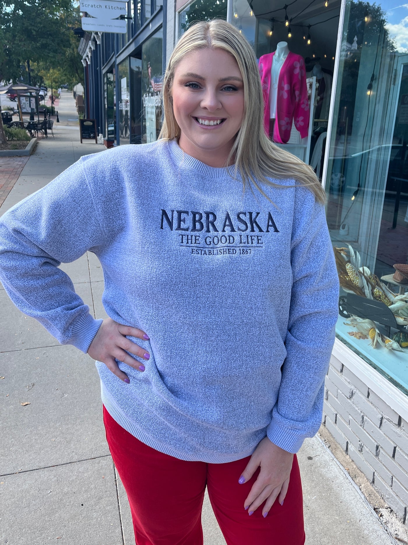 Nebraska Crewneck - Grey