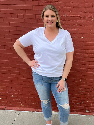Olivia Short Sleeve Tee - White