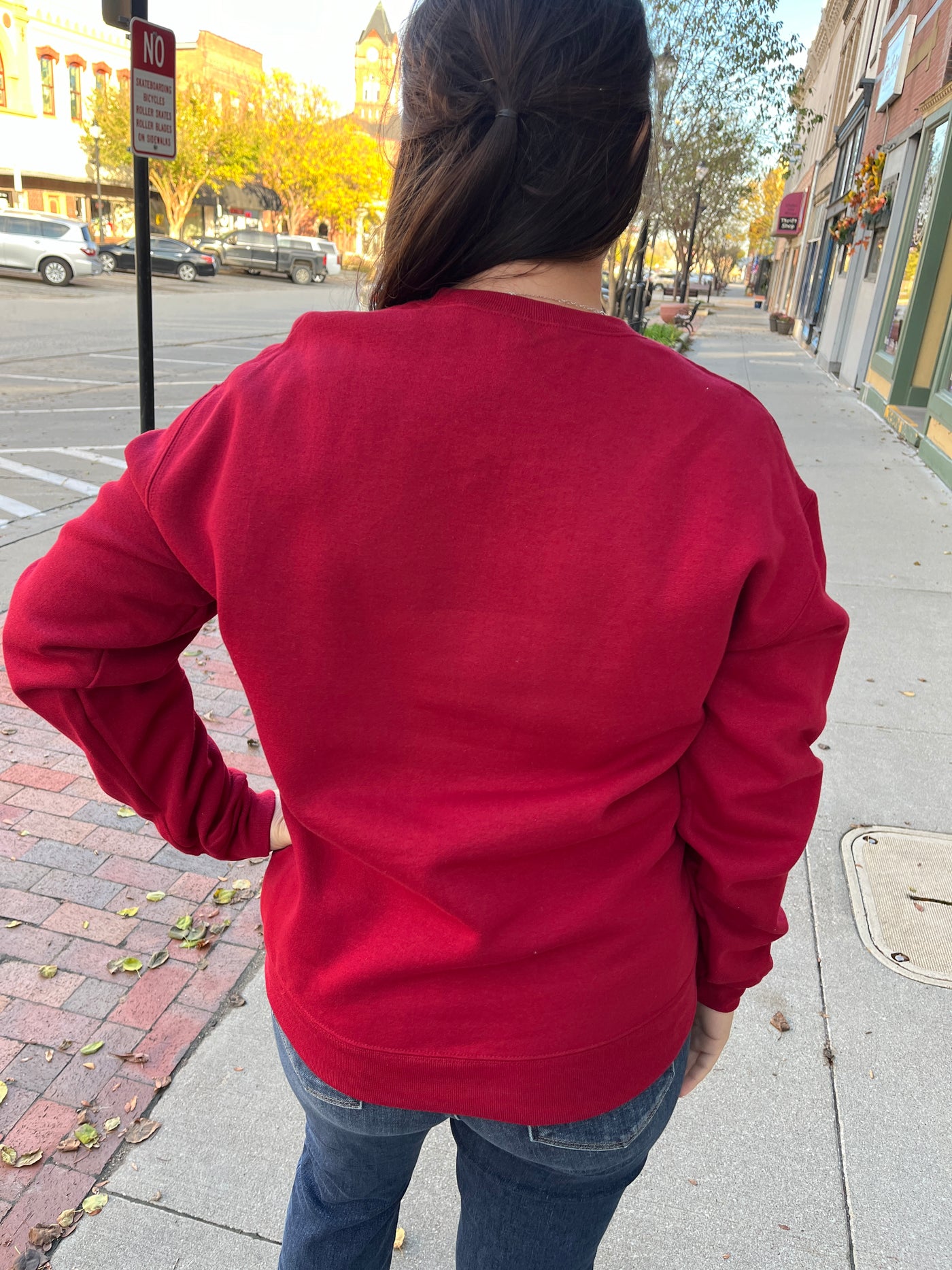 Cougar Check Crewneck