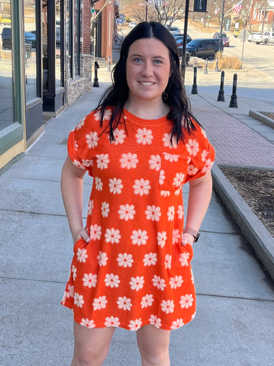 Flower Power Terry Cloth Dress
