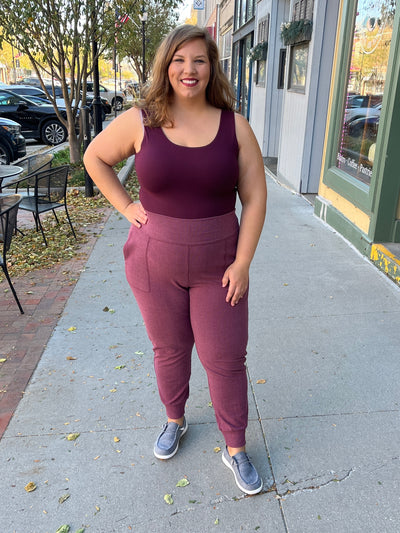 Cassis Rib Brushed Joggers