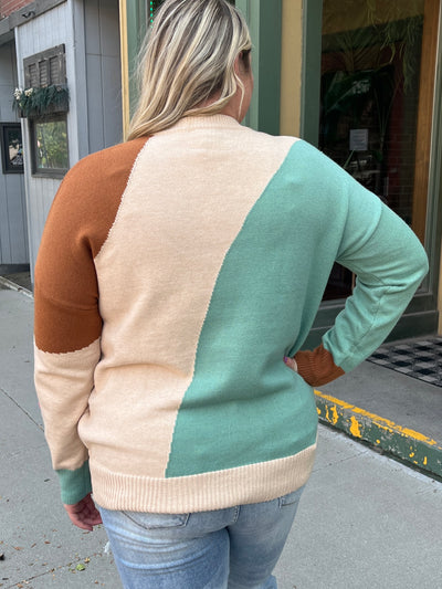 Teal Wave Sweater