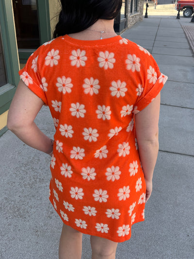Flower Power Terry Cloth Dress