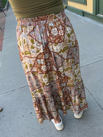 Boho Floral Skirt