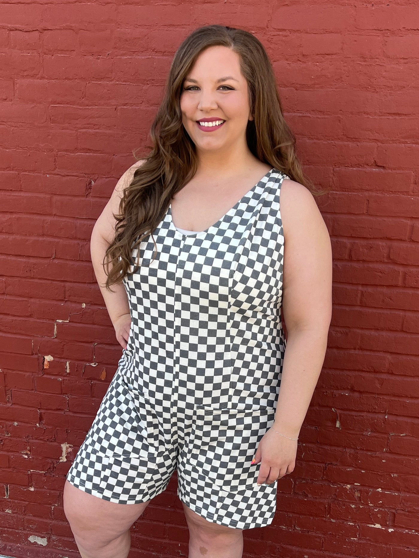 Checkered Romper