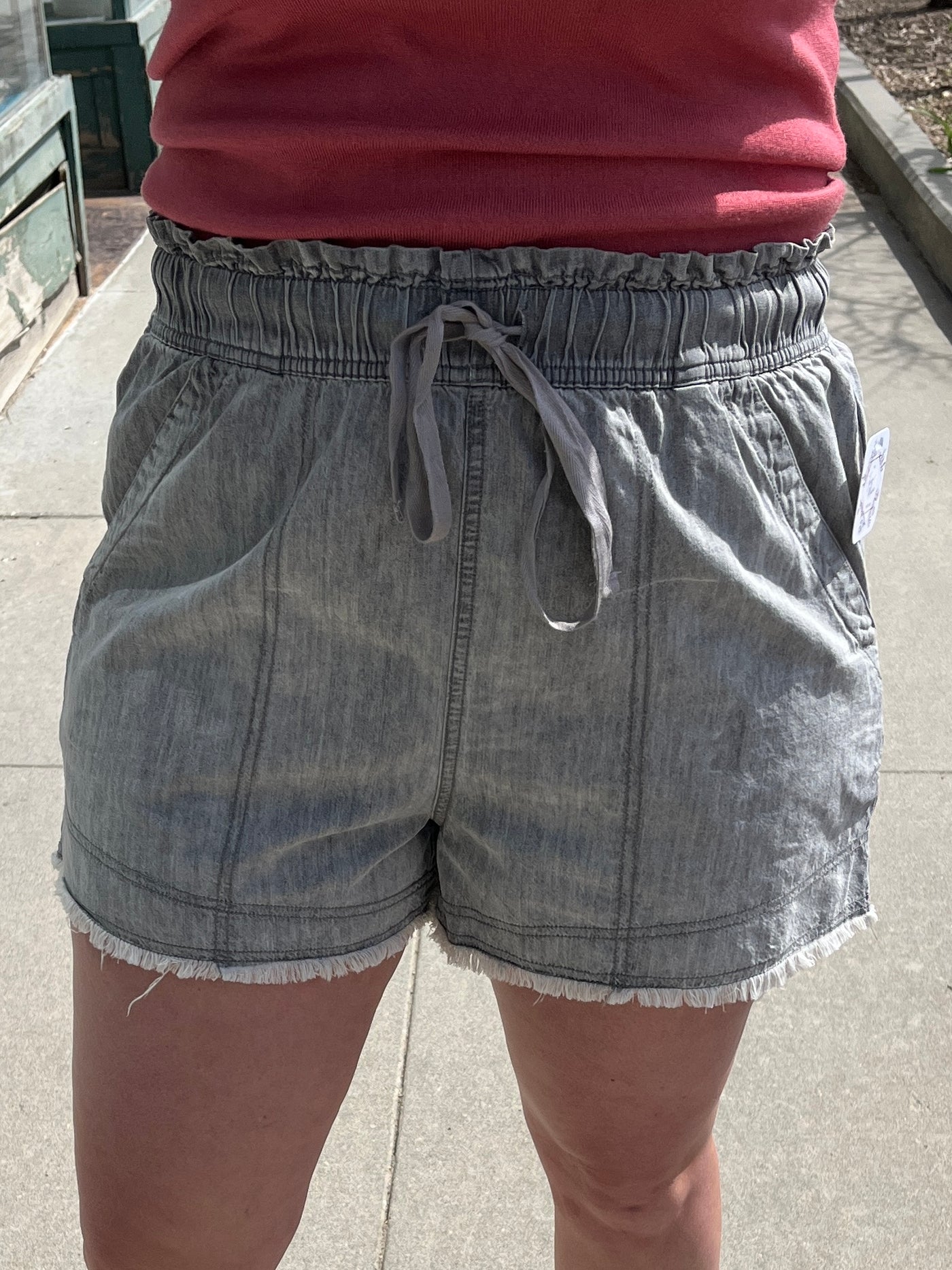 Charcoal Chambray Shorts