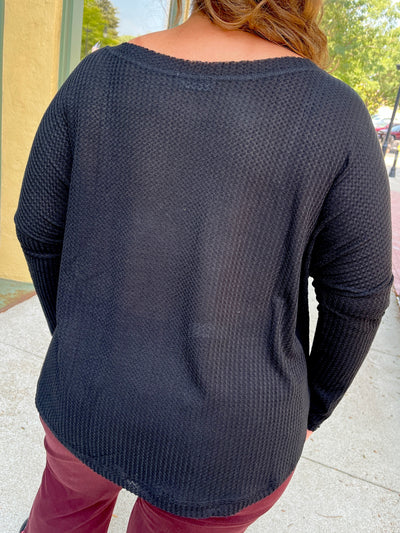 Dolman V-Neck Long Sleeve