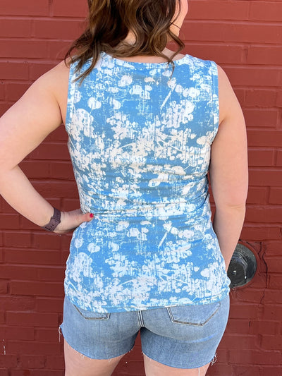Blue Floral Ava Tank