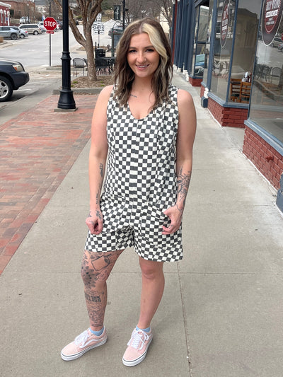 Checkered Romper