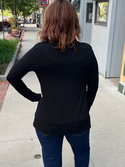 Black Snapped Cardigan