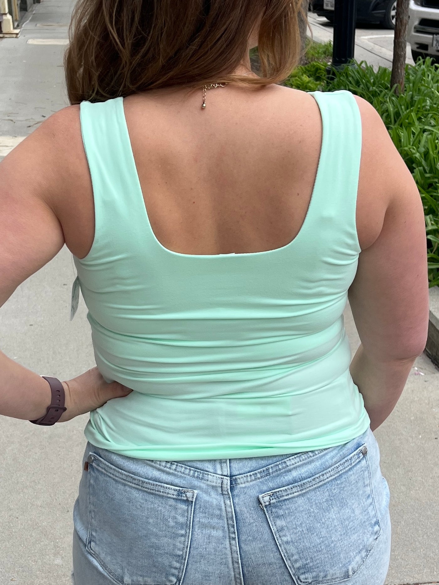Squared Layer Tank - Morning Mint