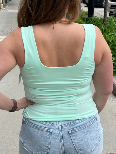 Squared Layer Tank - Morning Mint