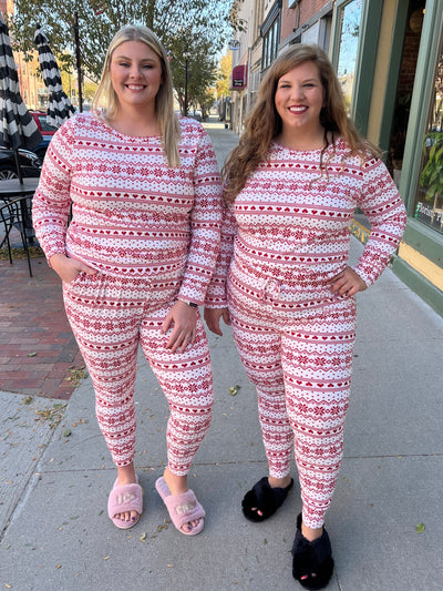 Christmas Pajama Set - White Fairisle