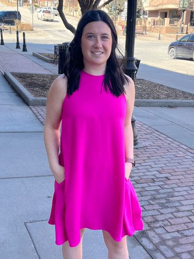 Magenta Airflow Tank Dress