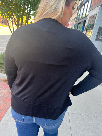 Black Snapped Cardigan