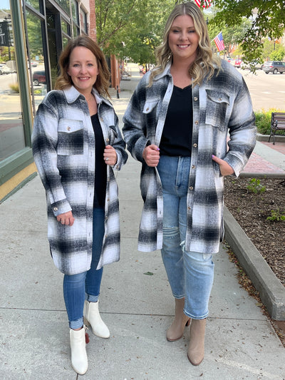 Allie Plaid Long Shacket