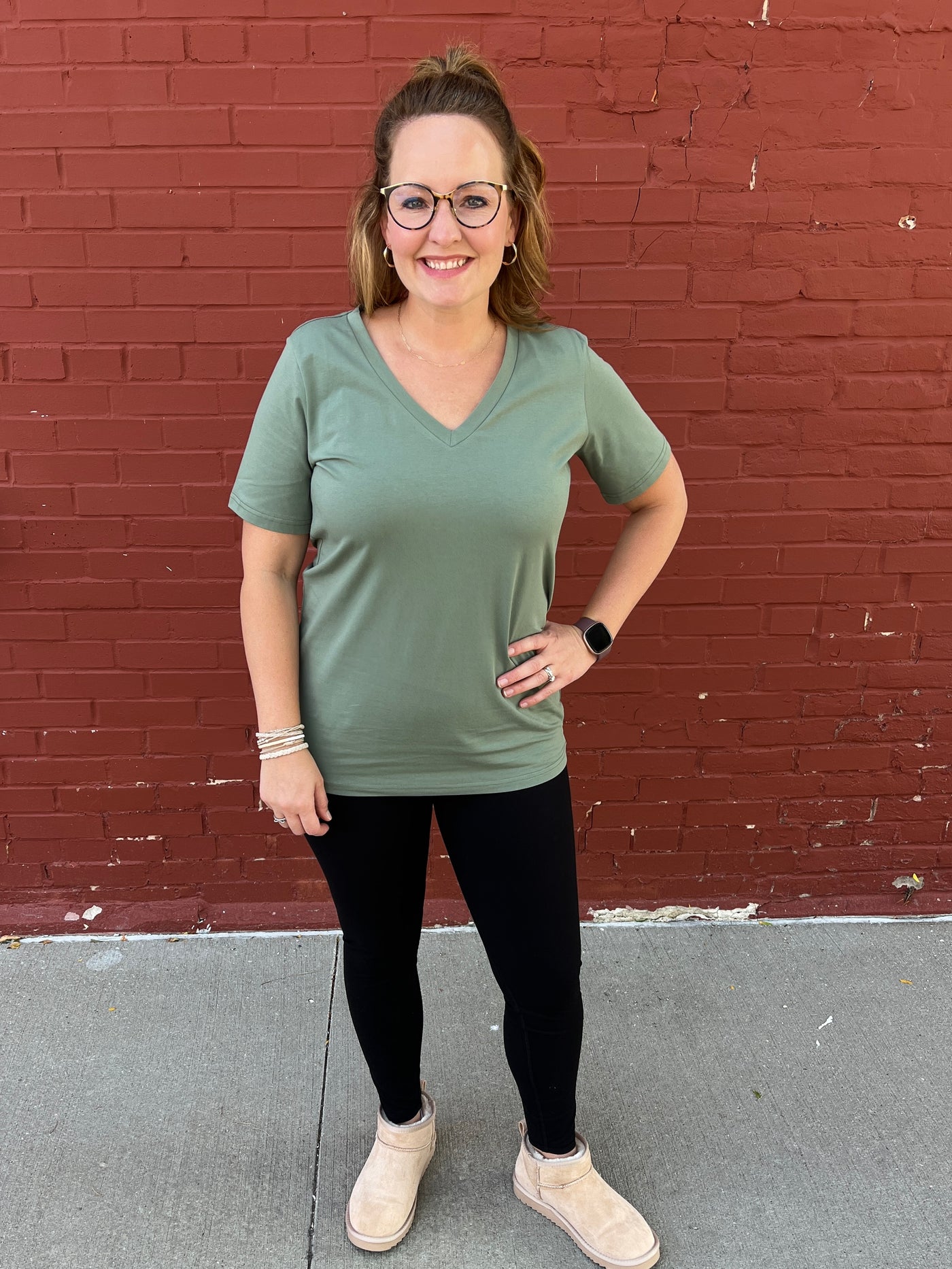 Olivia Short Sleeve Tee - Sage