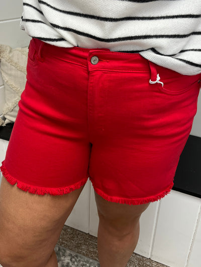 Judy Blue Red Shorts
