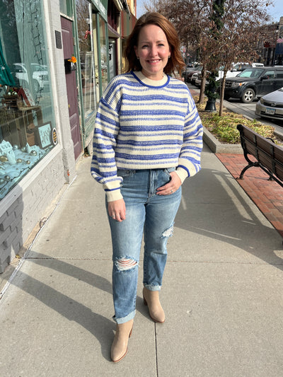 Cobalt Stripe Sweater
