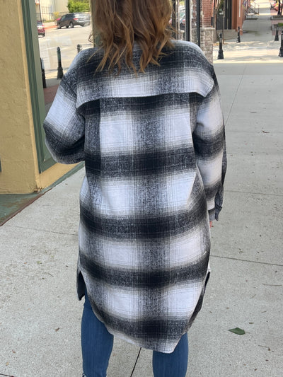 Allie Plaid Long Shacket